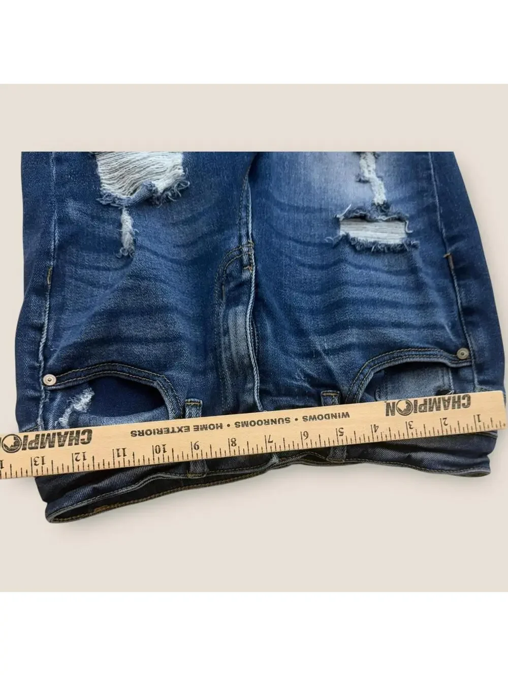 KanCan Women's 7 27 Distressed Skinny Jeans Dark Wash - Picture 11 of 15